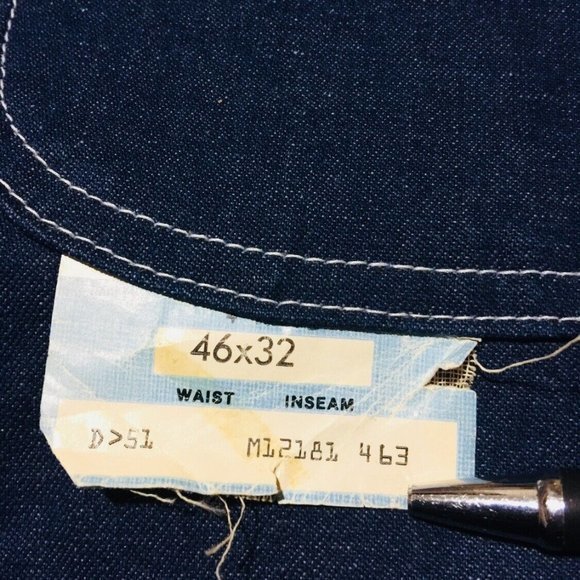 Vintage Sears Perma Prest Straight Carpenter Jeans Union Made 46 X‎ 32 - Picture 4 of 12